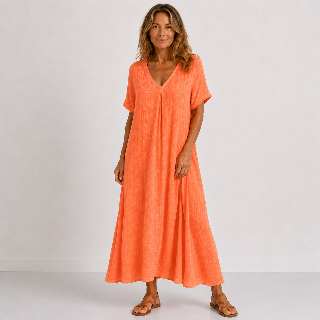 Noreli - V-Neck Lightweight Dress