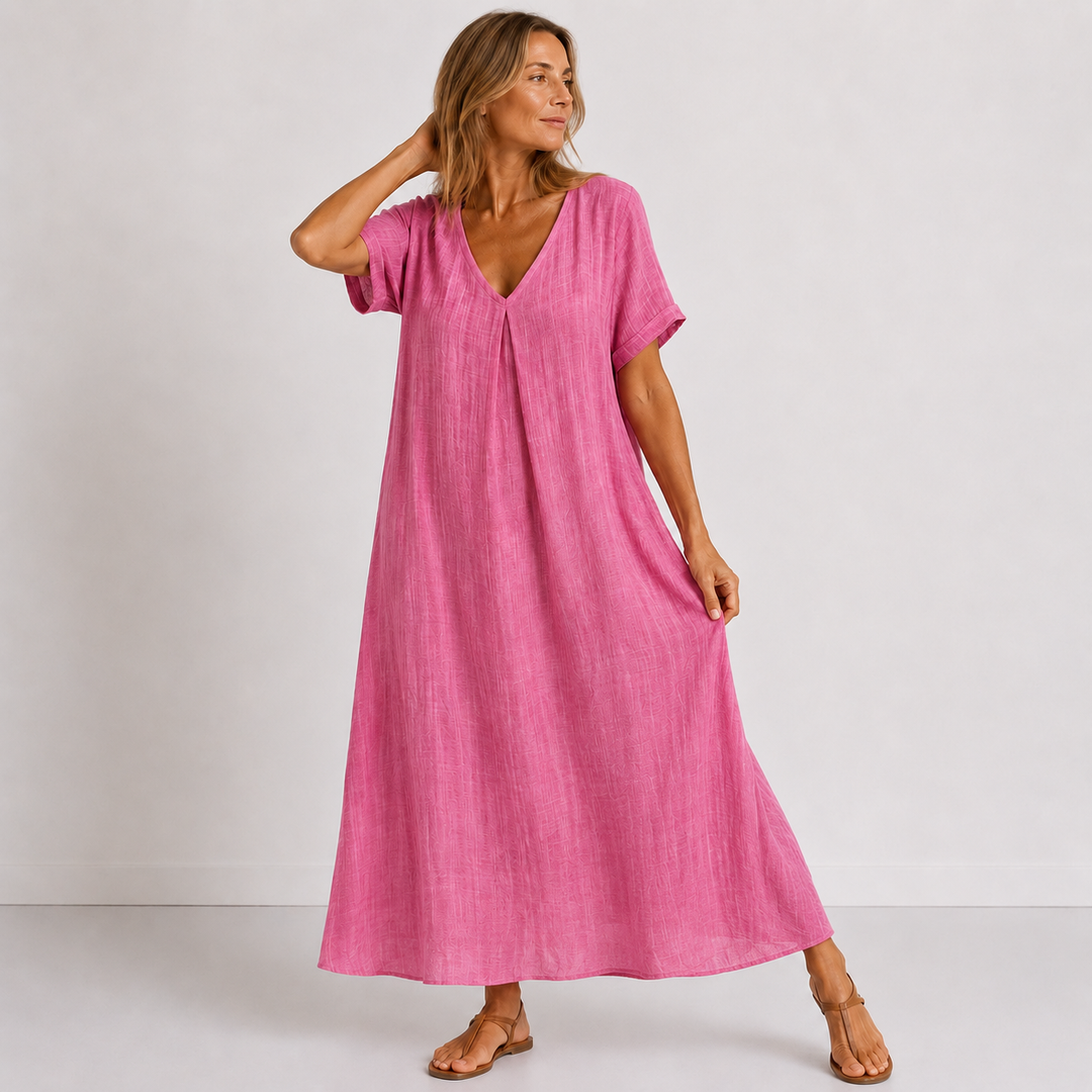 Noreli - V-Neck Lightweight Dress
