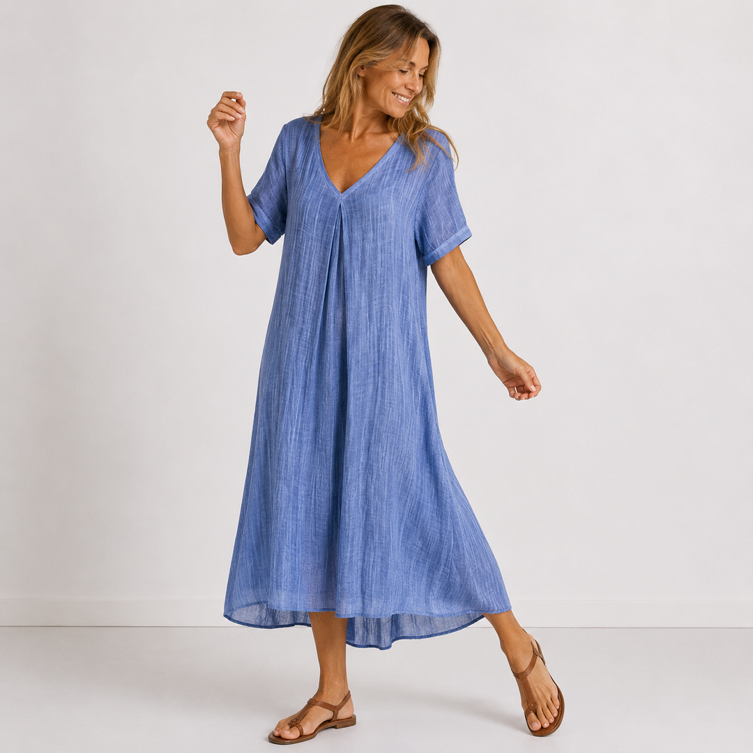 Noreli - V-Neck Lightweight Dress