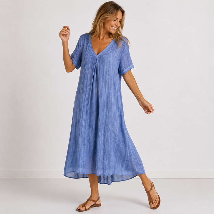 Noreli - V-Neck Lightweight Dress