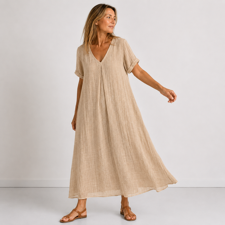 Noreli - V-Neck Lightweight Dress