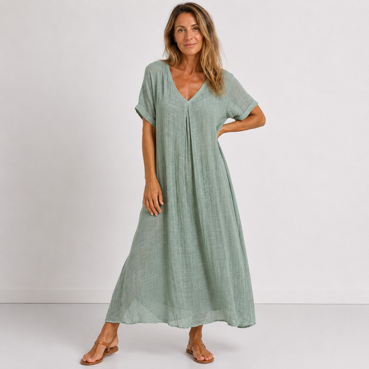 Noreli - V-Neck Lightweight Dress