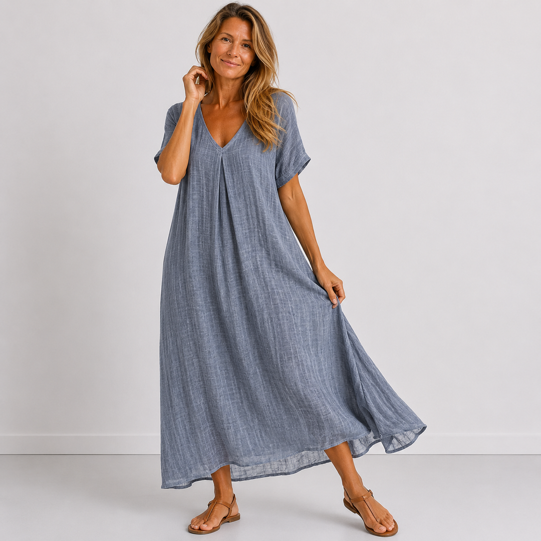 Noreli - V-Neck Lightweight Dress