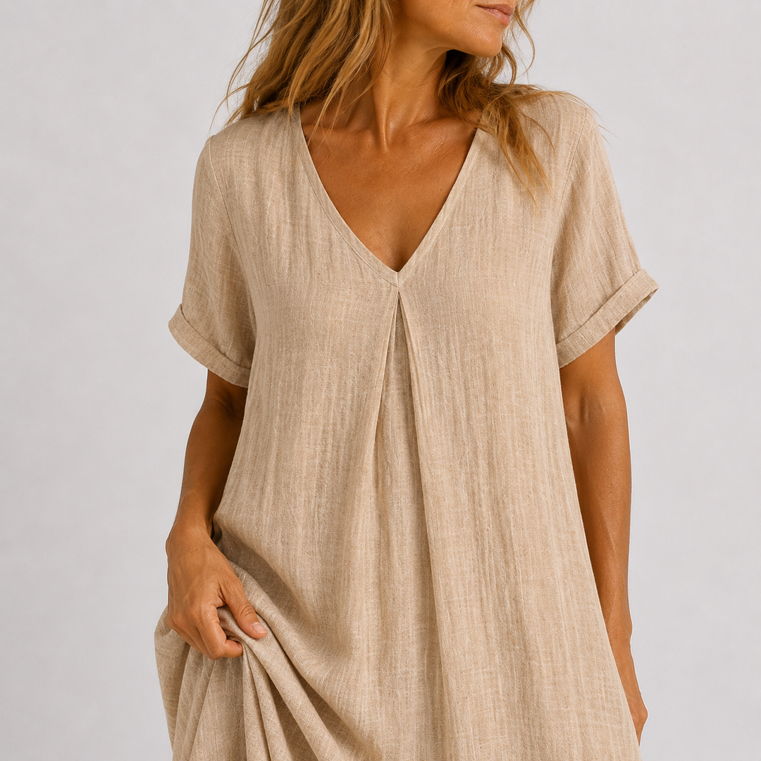 Noreli - V-Neck Lightweight Dress
