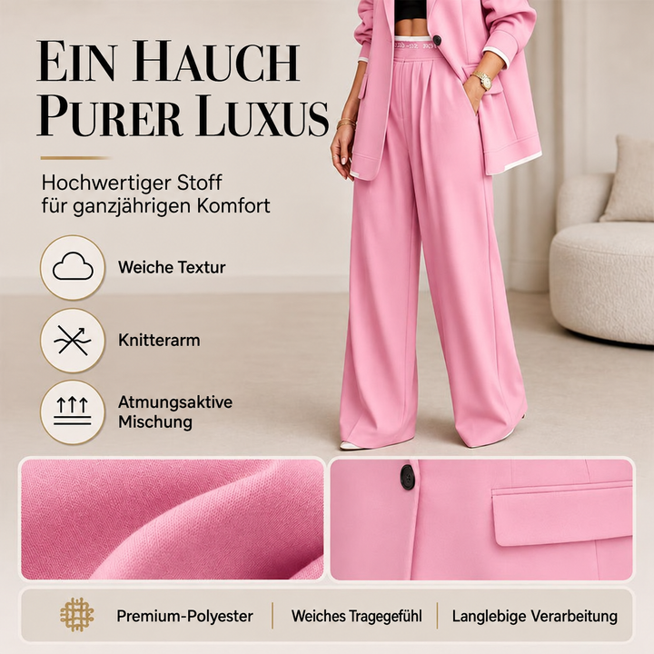 Reniva - Wide-Leg Trousers Blazer Set