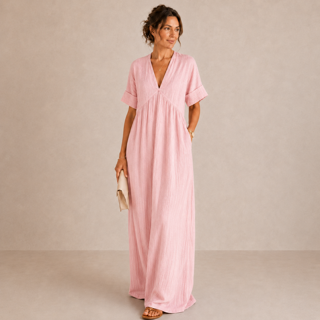 Rilena - Draped Woven Maxi Dress