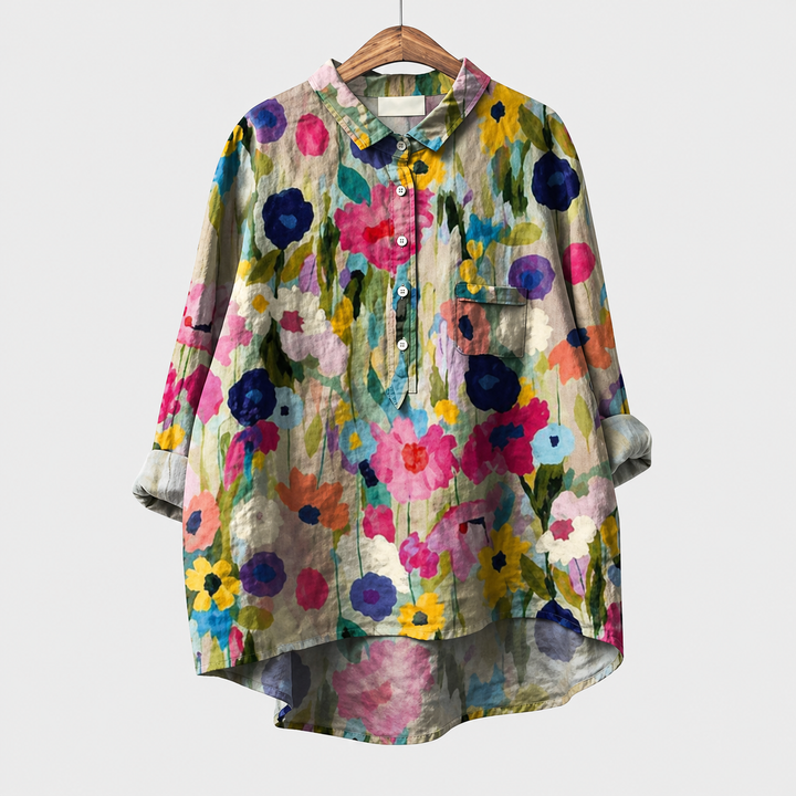 Kevara - High-Low Hem Shirt