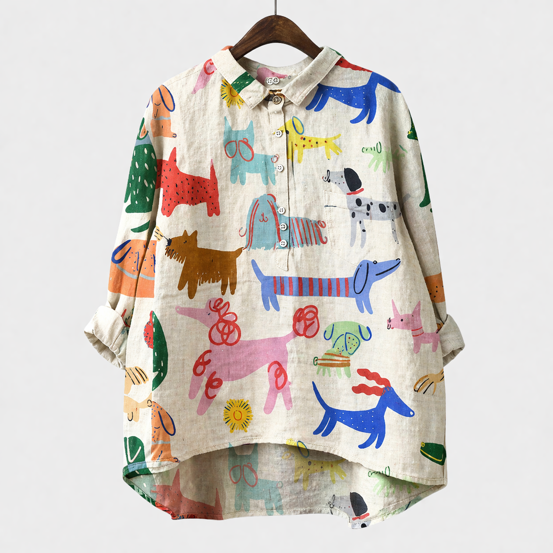 Nivara - High-Low Hem Blouse