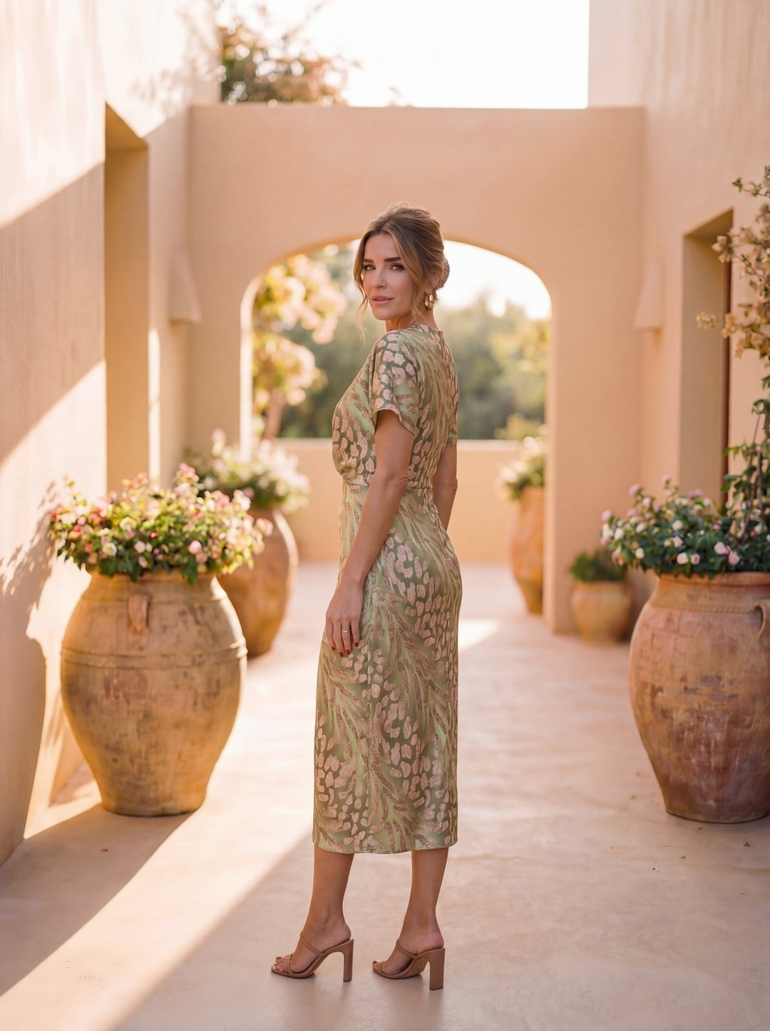 Rilena - Wrap Front Midi Dress