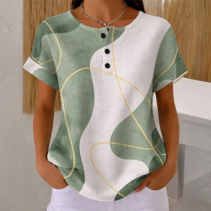 Tivara - Colour-Block Cotton-Blend Blouse