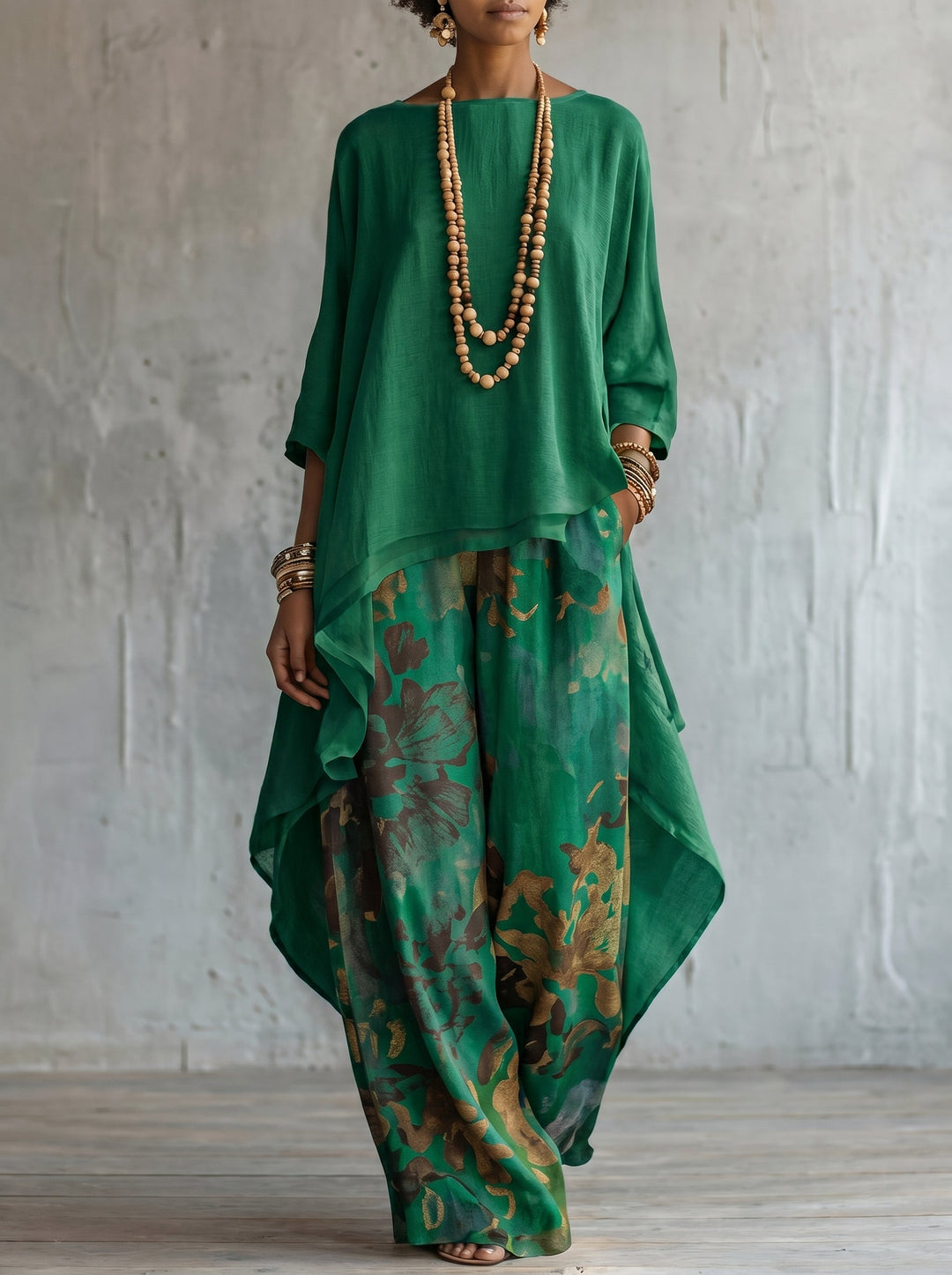 Zelara - Floral Print Woven Set