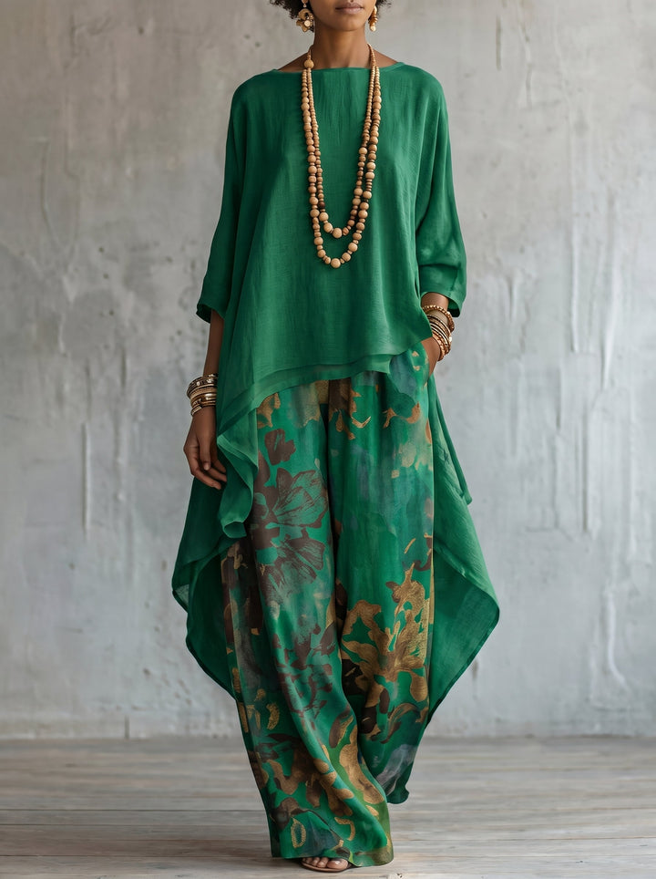 Zelara - Floral Print Woven Set