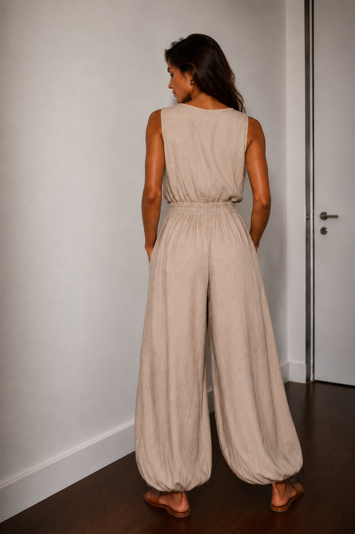 Nevara - Wide-Leg Lightweight Jumpsuit