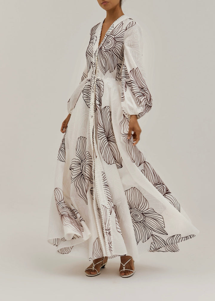 Sivora - Embroidered Cotton Maxi Dress