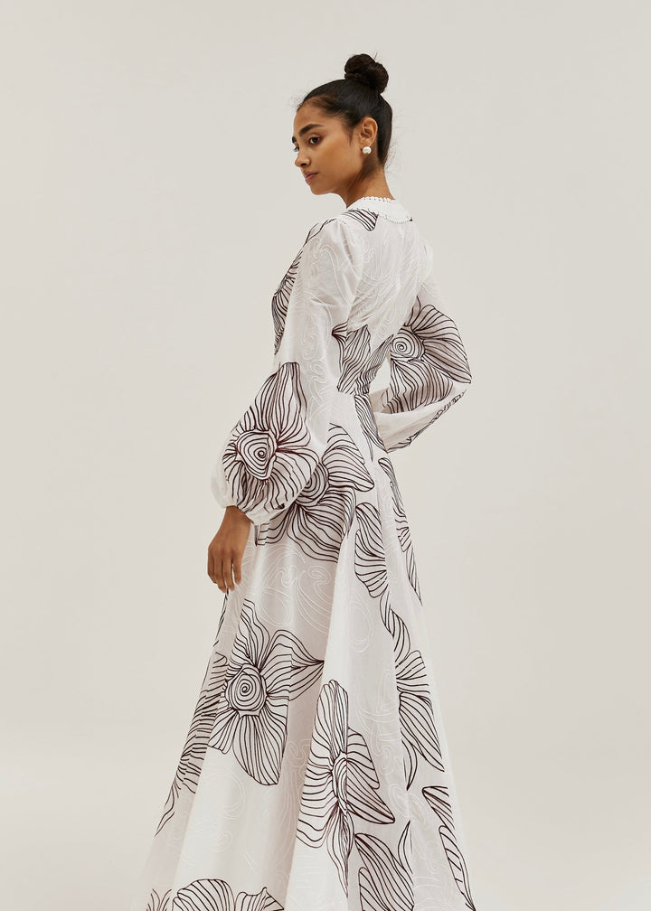 Sivora - Embroidered Cotton Maxi Dress