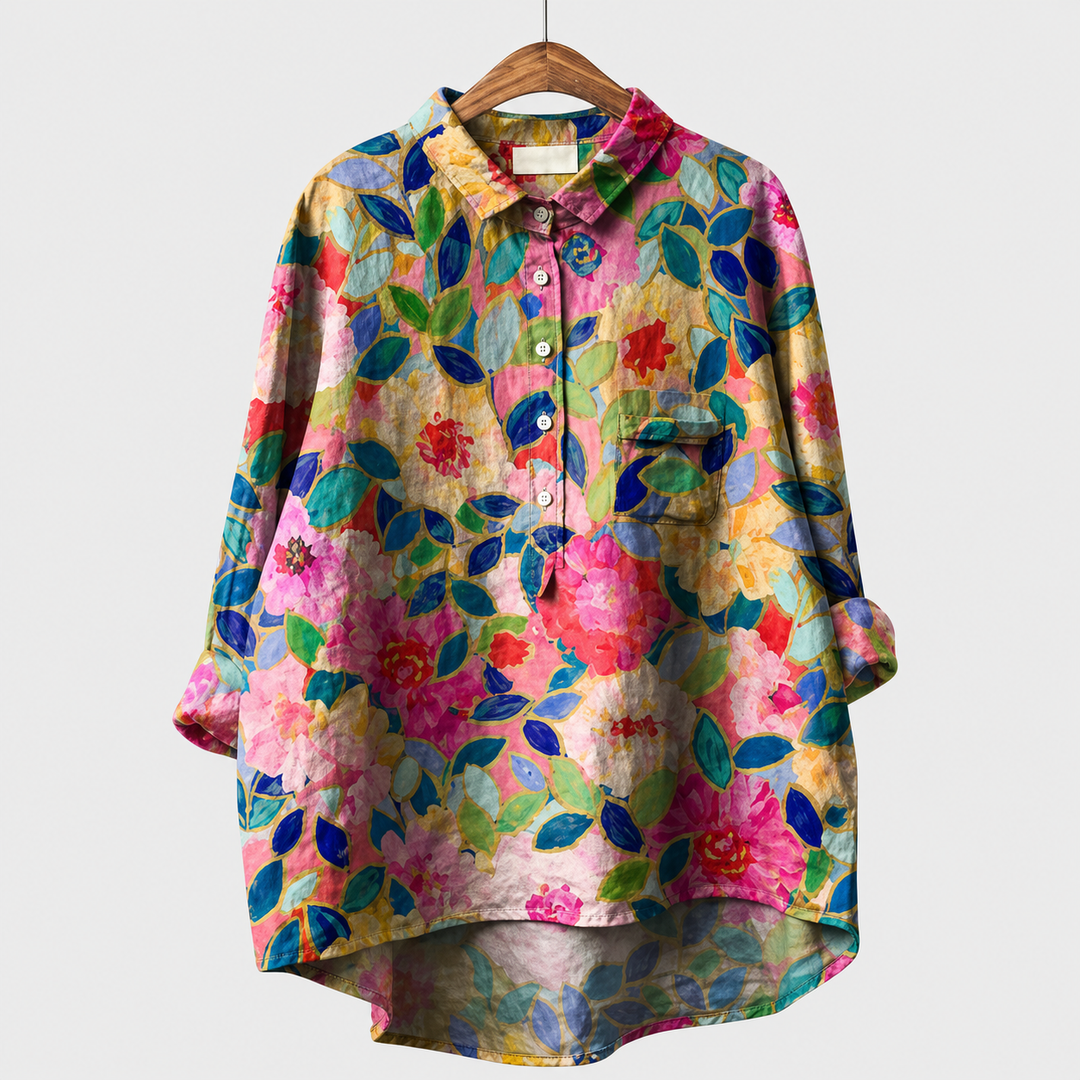 Kevara - High-Low Hem Shirt