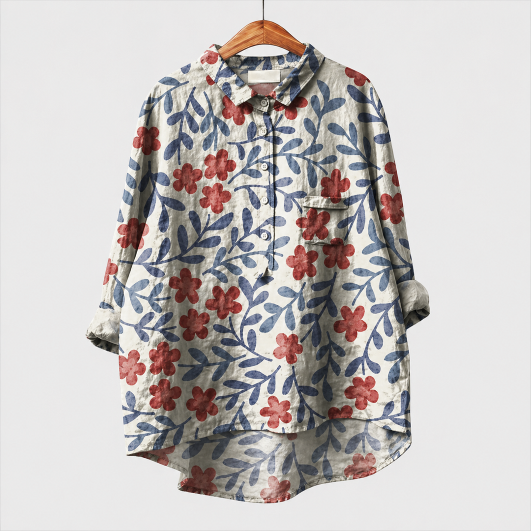Kevara - High-Low Hem Shirt
