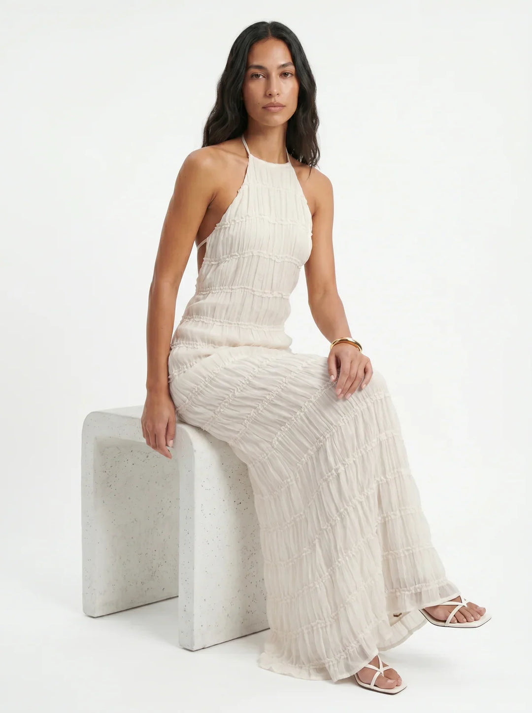 Ivessa - Tiered Ruffle Cotton-Blend Dress