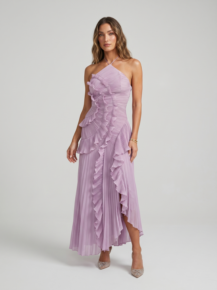 Vesara - Pleated High-Density Weave Dress