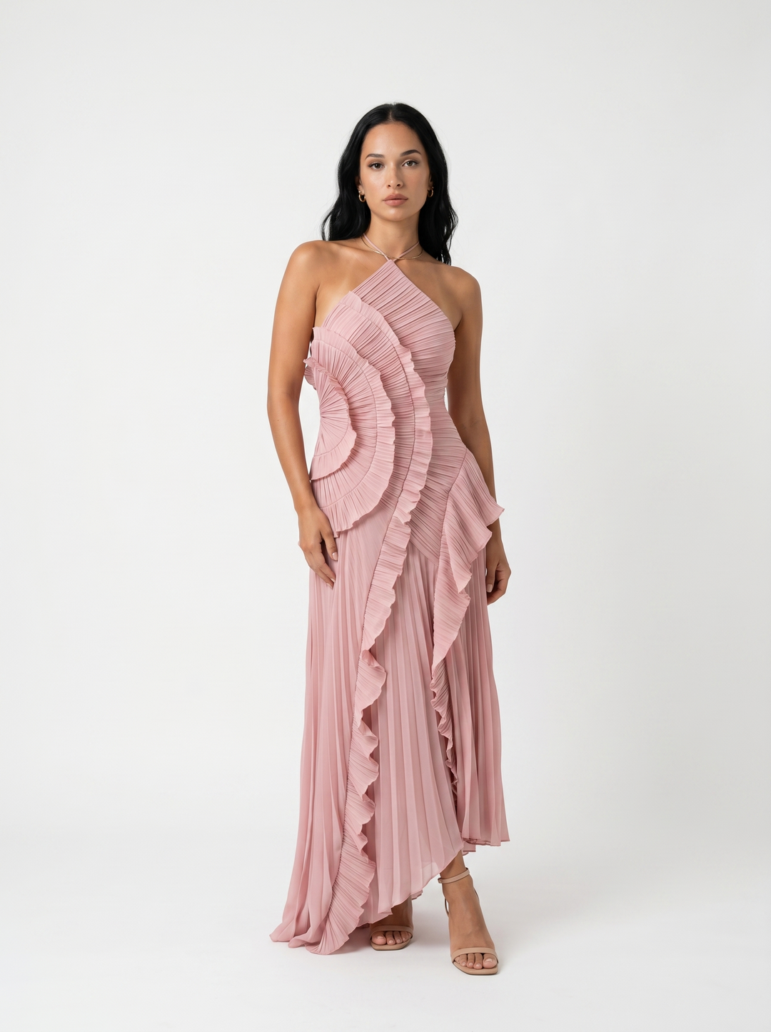 Vesara - Pleated High-Density Weave Dress