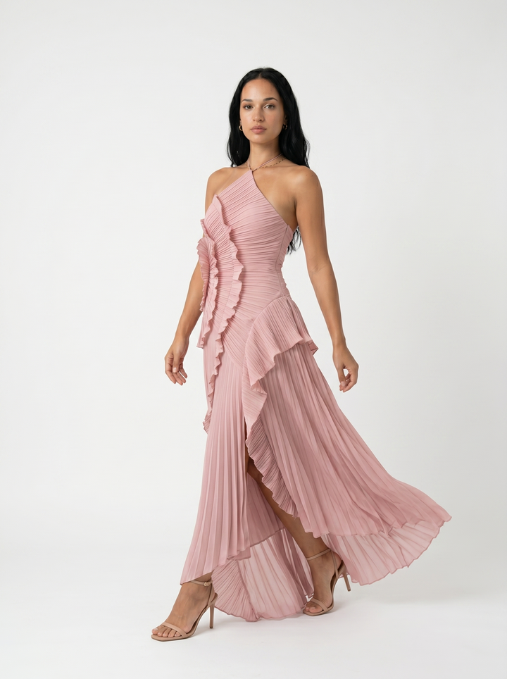 Vesara - Pleated High-Density Weave Dress