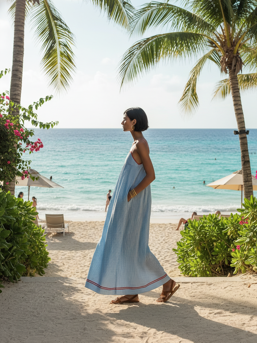 Iverra - Draped Woven Dress