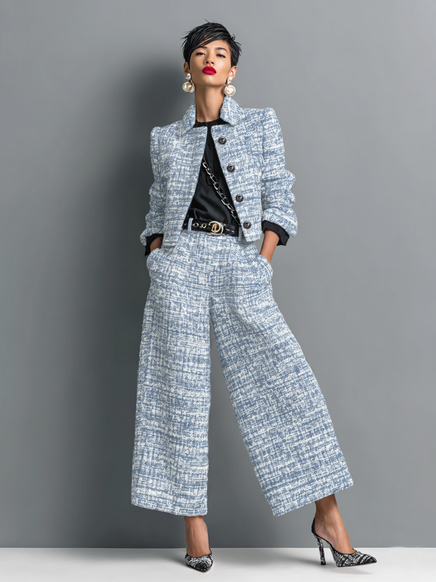 Noreli - Structured Shoulder Textured Weave Set
