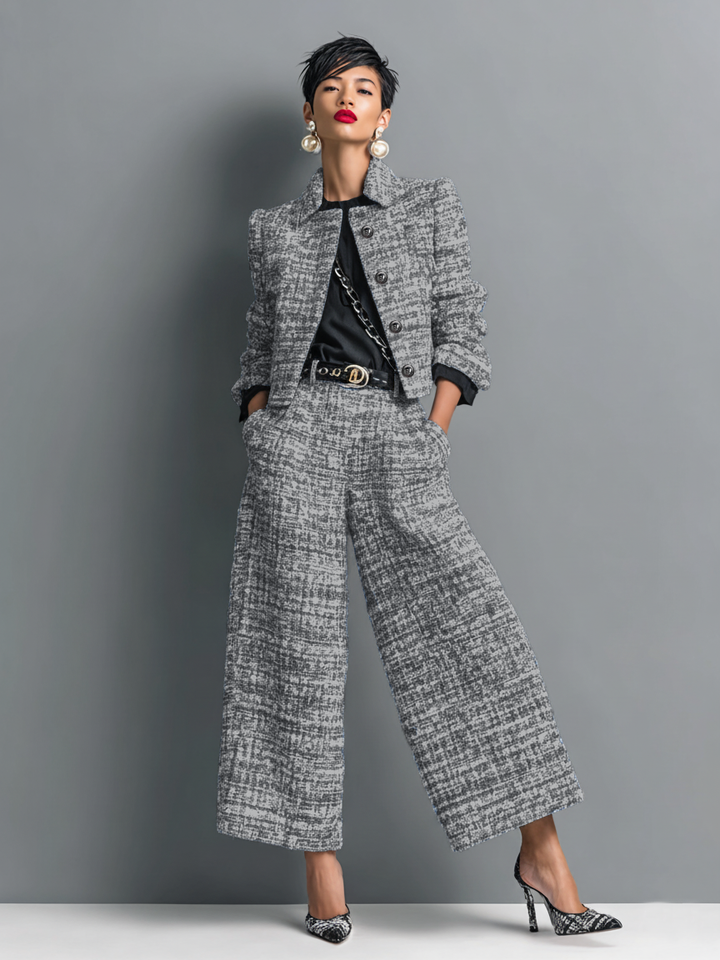 Noreli - Structured Shoulder Textured Weave Set