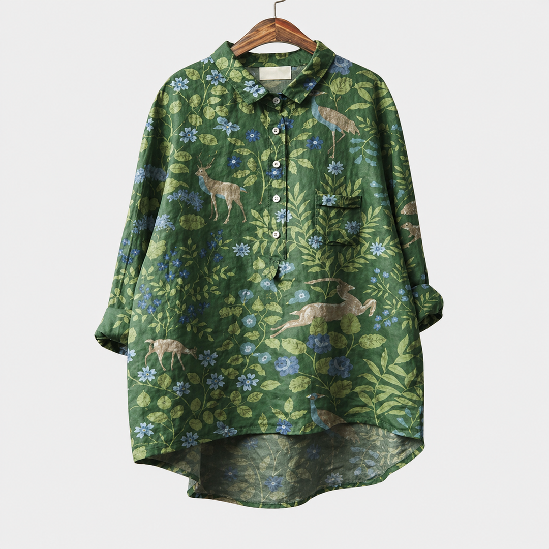 Kevara - High-Low Hem Shirt