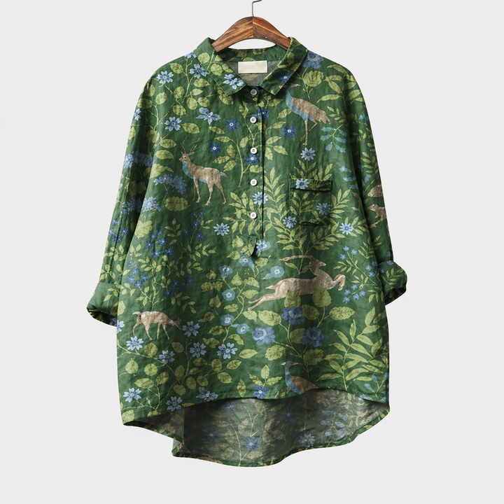 Kevara - High-Low Hem Shirt