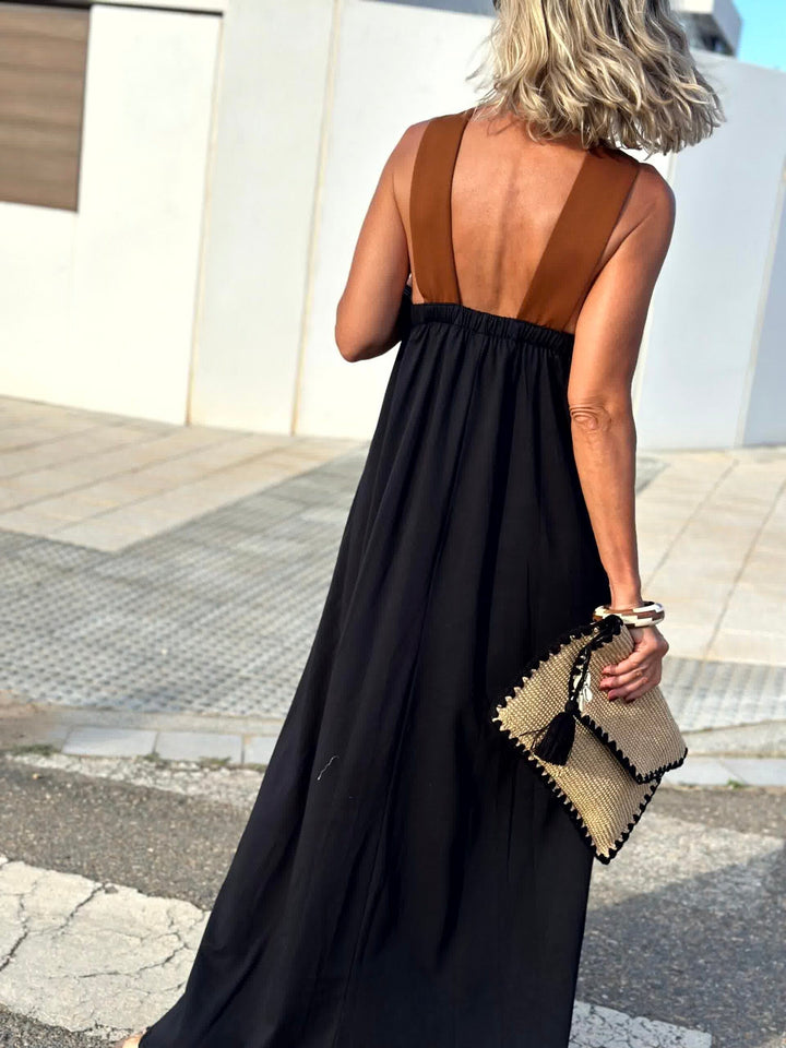 Seriva - Crossed Neckline Woven Dress