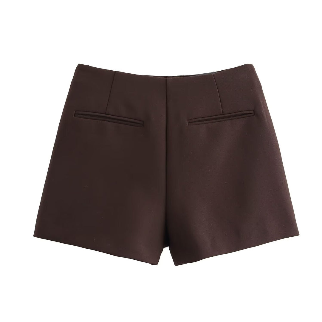 Avenya - Wrap Front Woven Skirt-Short