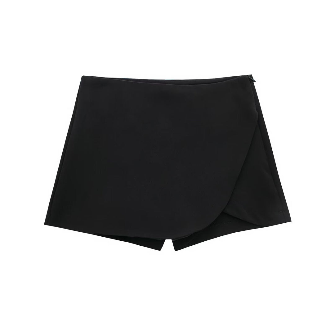 Avenya - Wrap Front Woven Skirt-Short