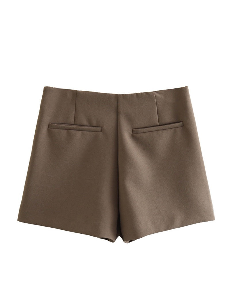 Avenya - Wrap Front Woven Skirt-Short