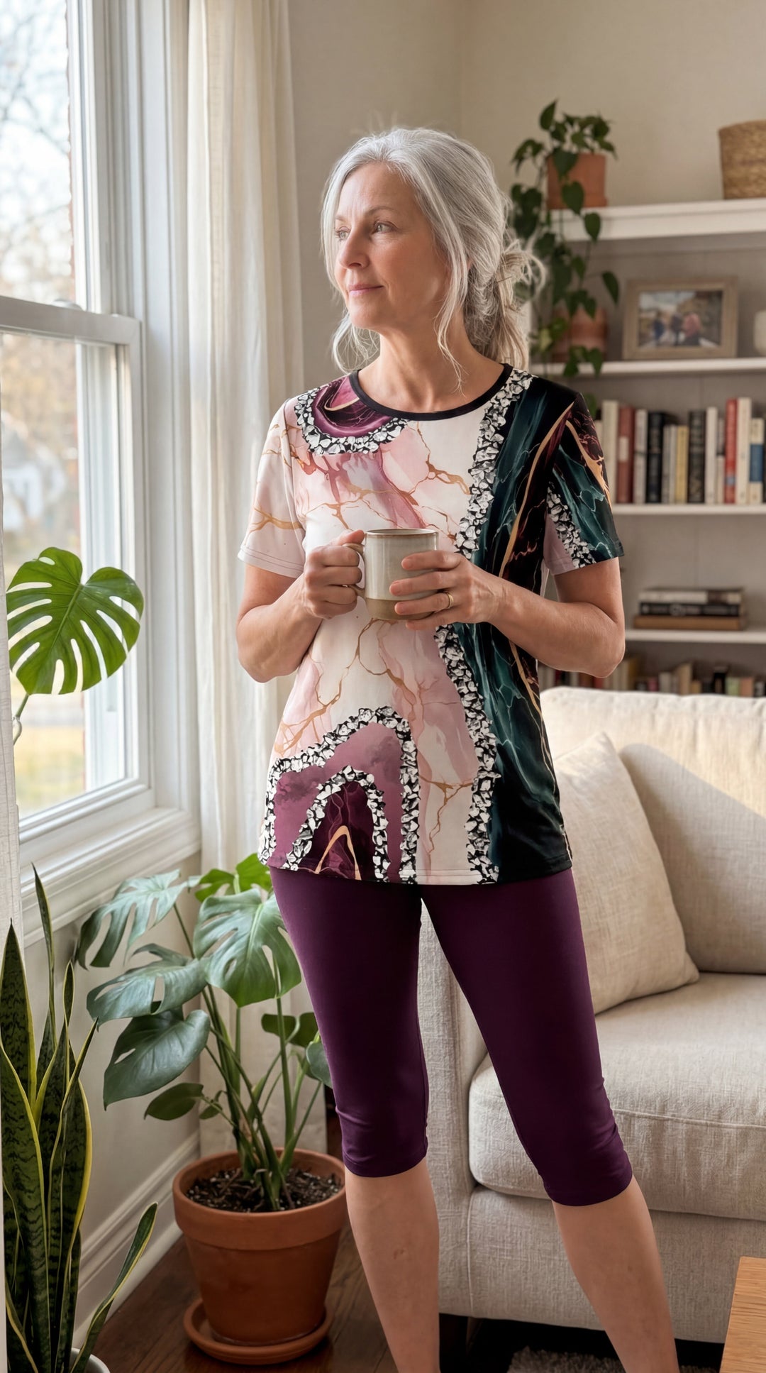 Anvina - Geometric Print Cotton-Blend Set