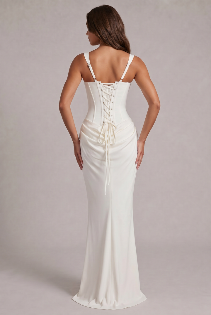 Nalise - Boned Bodice Lyocell Maxi Dress