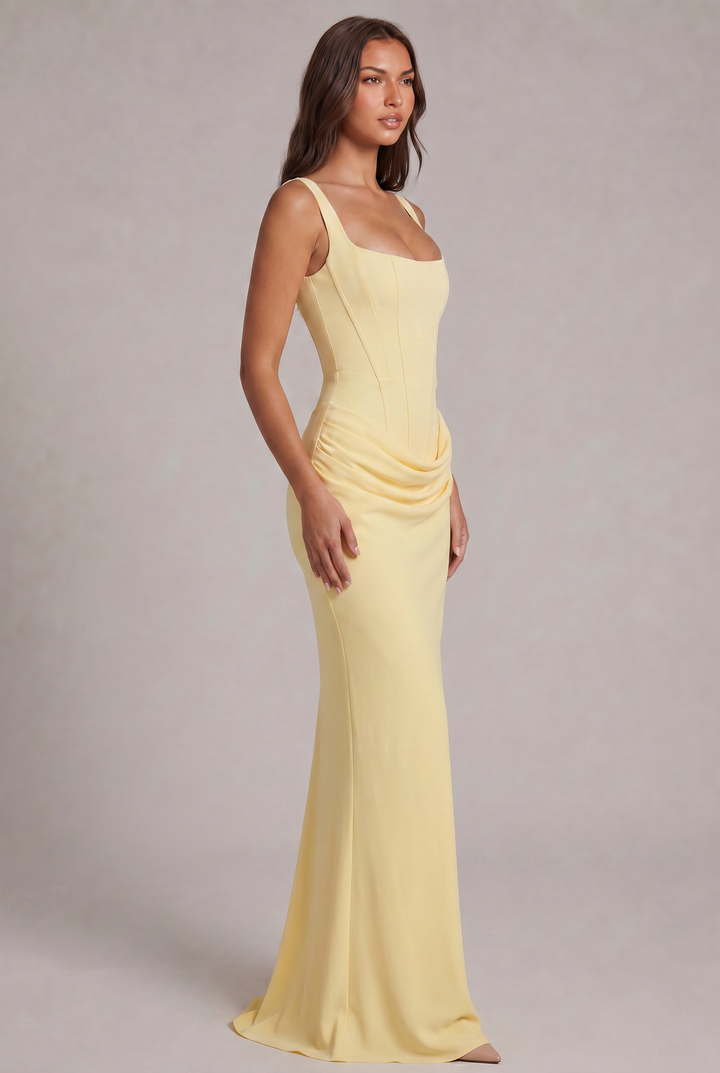 Nalise - Boned Bodice Lyocell Maxi Dress