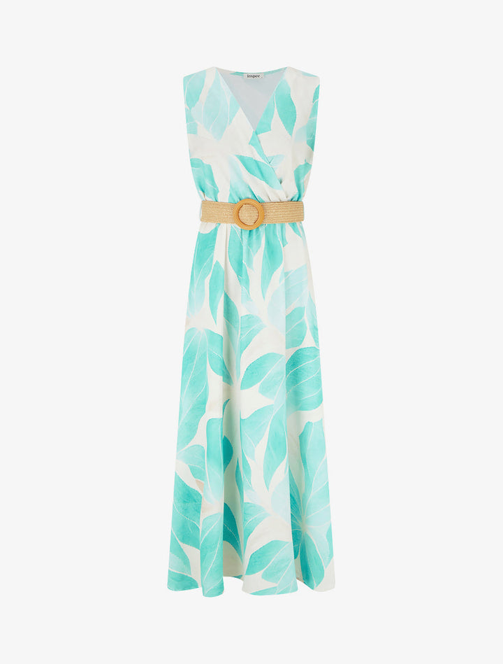 Nivora - Surplice Jersey Maxi Dress