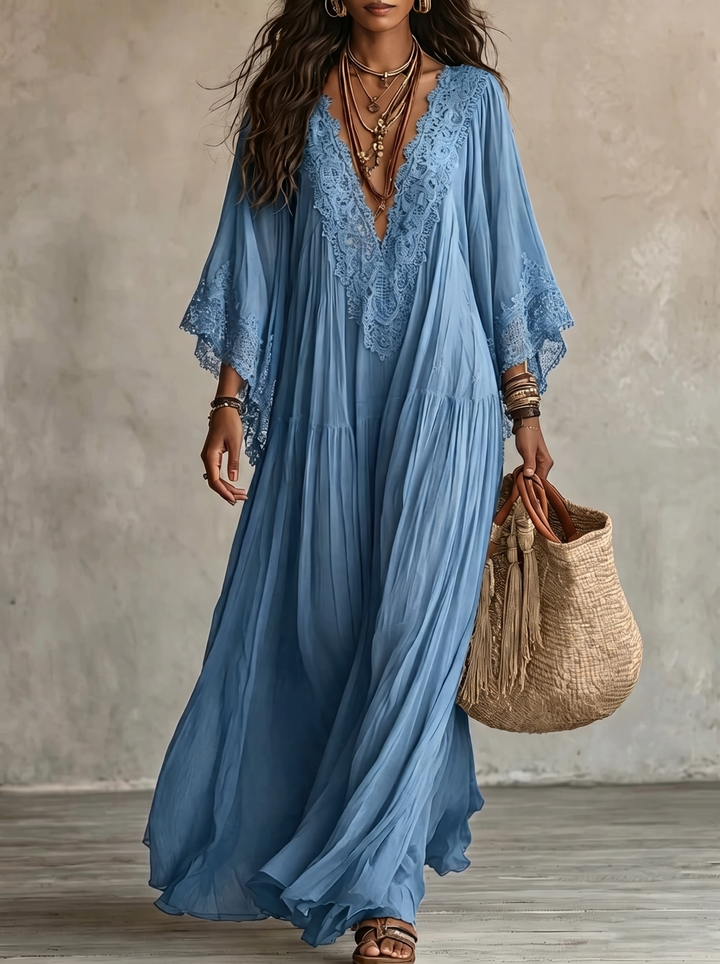 Elayra - Embroidered Maxi Dress