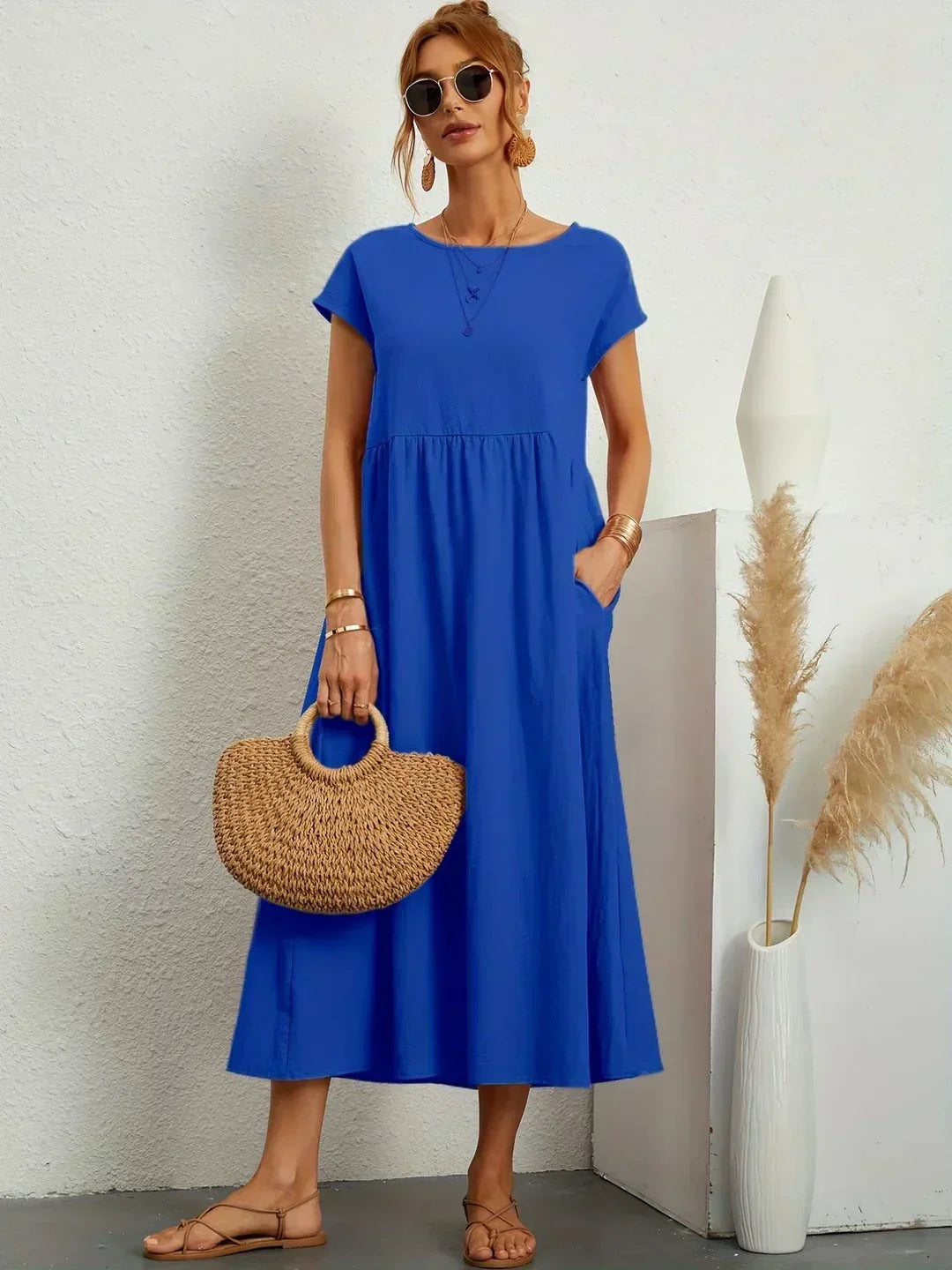 Calira - Midi Cotton Dress