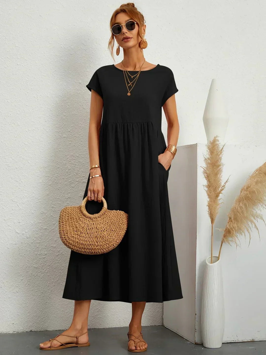 Calira - Midi Cotton Dress