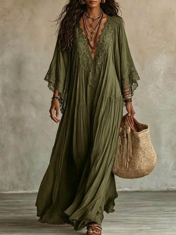 Elayra - Embroidered Maxi Dress