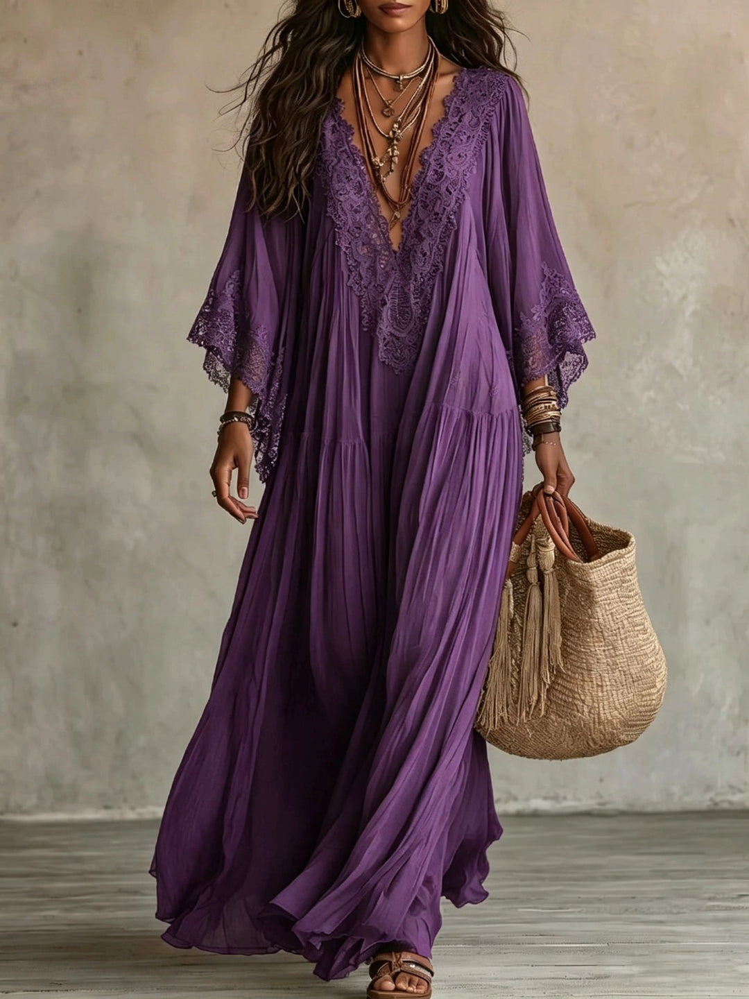 Elayra - Embroidered Maxi Dress