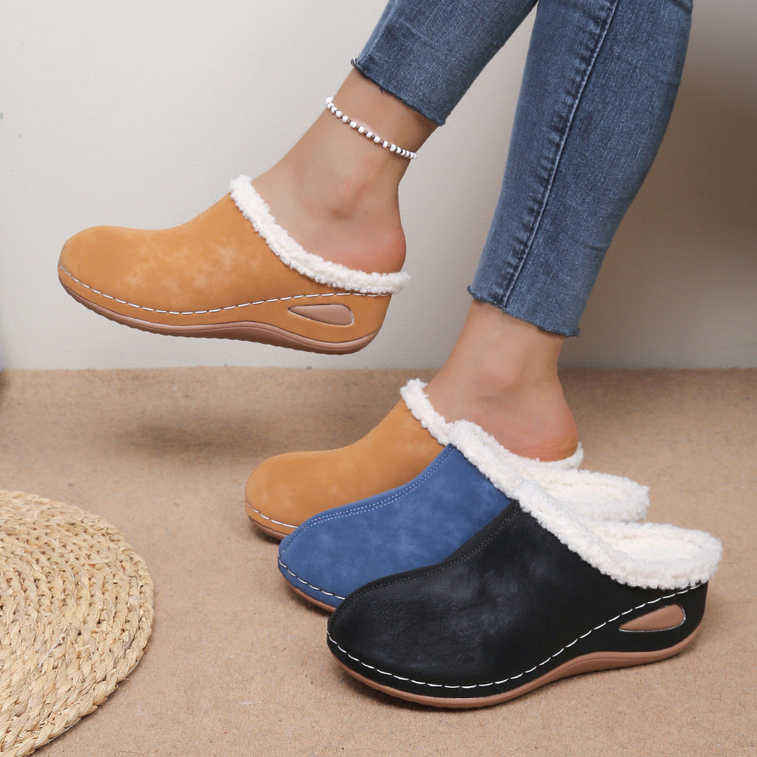 Mireva - Wide-Toe Fur-Lined Sandals