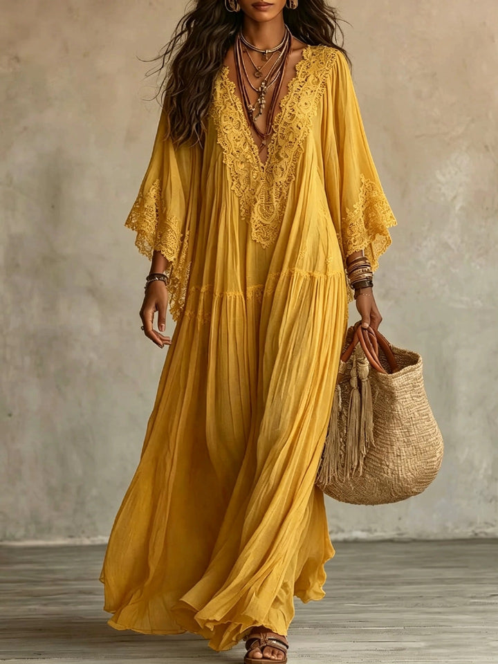 Elayra - Embroidered Maxi Dress