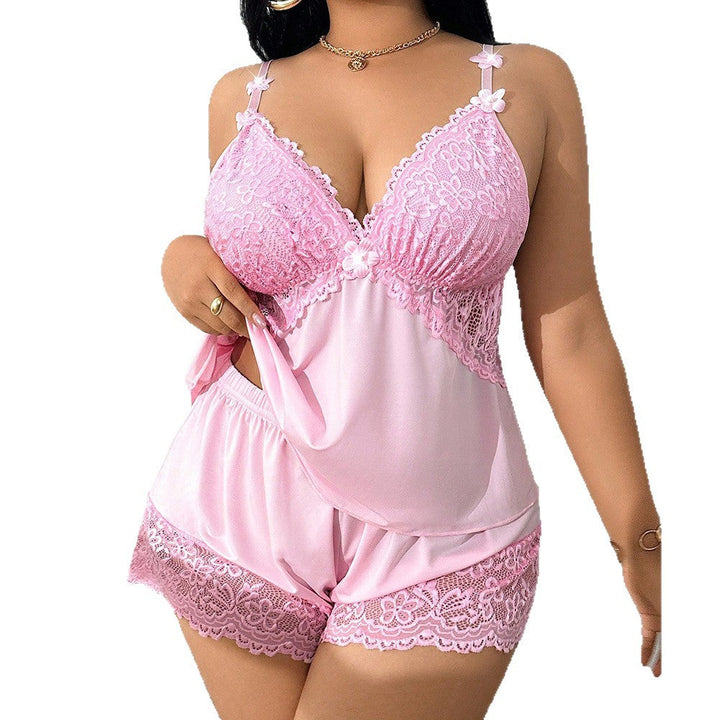 Virela - Adjustable Straps Lace Babydoll Set