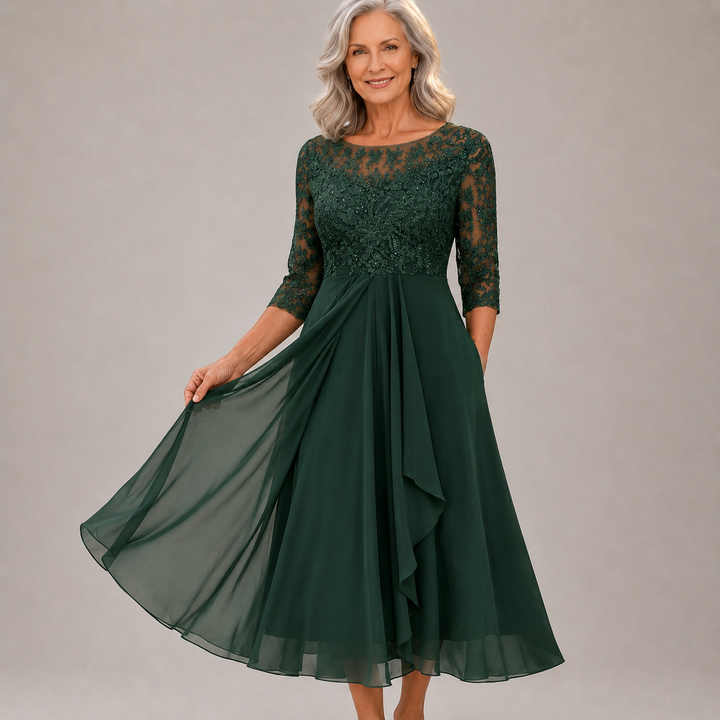 Soreli - Lace Bodice Chiffon Dress