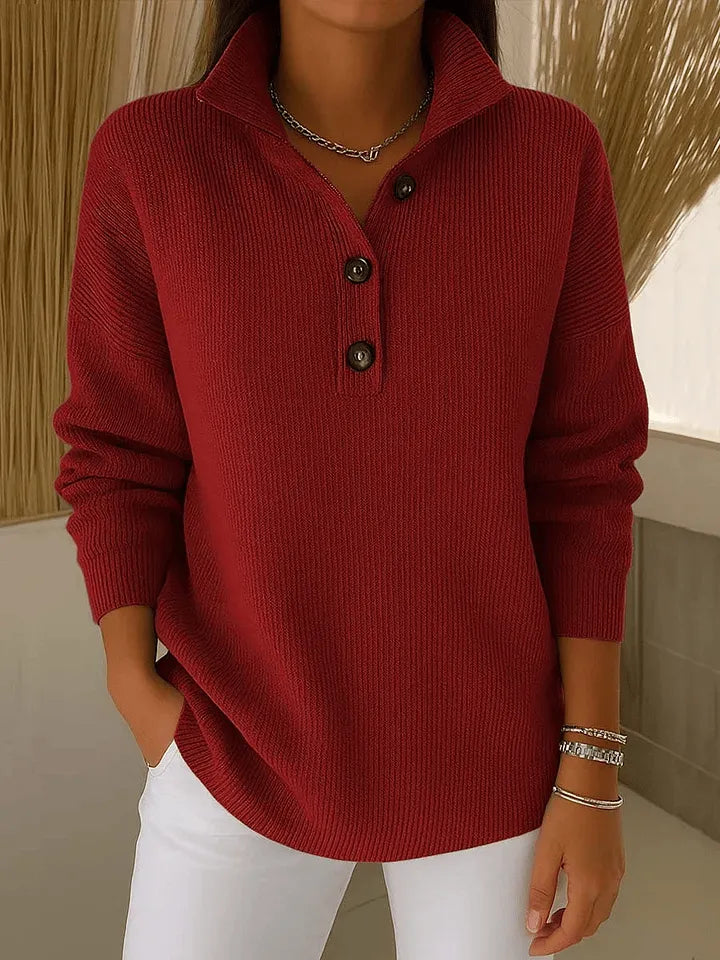Ilenna - Polo Collar Knit Jumper