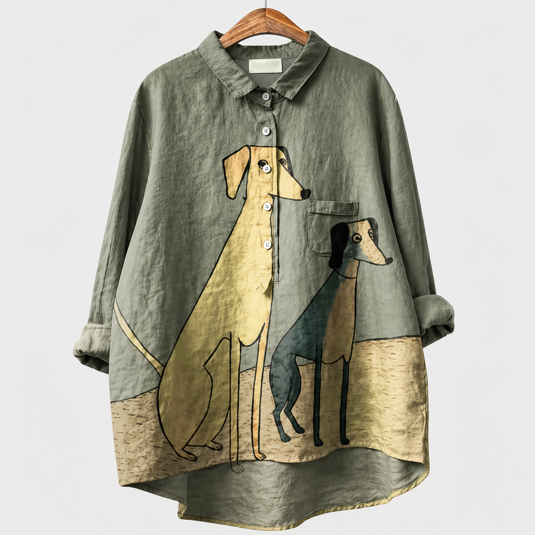 Nivara - High-Low Hem Blouse