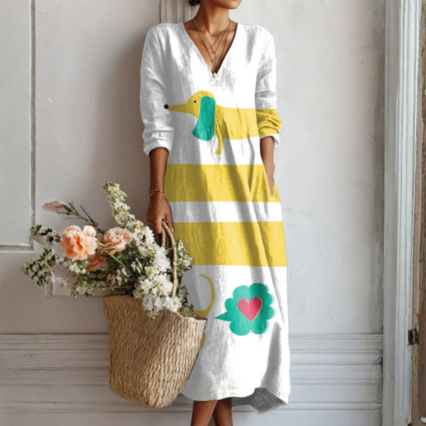 Reniva - Geometric Print Lightweight Dress